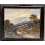 H Graham, early 20th century, oil on board, highland landscape, signed, 49x62cm