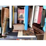 MISCELLANEOUS: two boxes of c. 60 volumes including collectable vintage railway pamphlets,