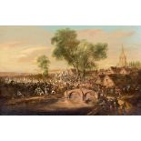 William Sadler (1782-1839) Donnybrook Fair, Dublin, oil on panel, label to verso for Daniel Egan,