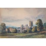 Mary Williams RWA (1911 - 2002) Wells Cathedral From Tor Hill, 1946, watercolour, signed lr.rt.,