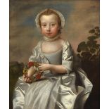 Attrib. Thomas Hudson (1701-1779) Portrait of Anne Dorothy Smith-Barry 1748 - 1797, three-quarter