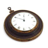 A George III mahogany and brass cased sedan chair clock, the movement marked Fisher, London 509,