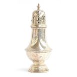 A George V silver sugar caster by S W Smith & Co, Birmingham 1919, 4.5ozt