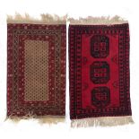 Two small rugs, each approx. 75x120cm