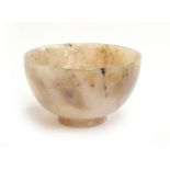 A Chinese carved dendritic agate bowl, 10cm diameter, 6cm high