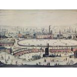Laurence Stephen Lowry R.A. (1887-1976), 'The Pond', lithograph, Fine Art Trade Guild blind stamp