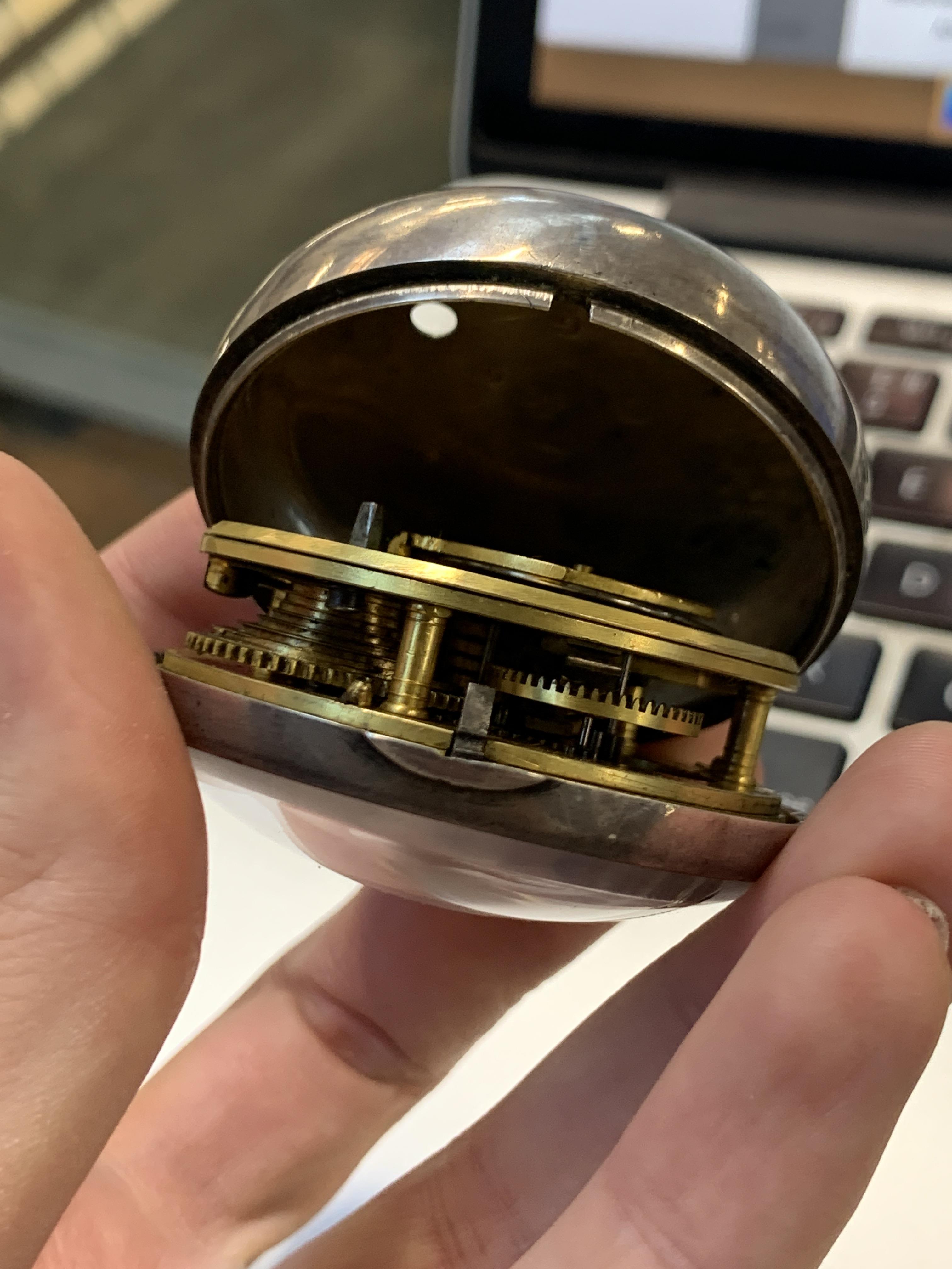 An early 19th century pair cased silver pocket watch, the fusee movement engraved M Moser, Dover, - Image 4 of 4