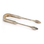 A pair of George III Scottish silver sugar tongs by John Zeigler, Edinburgh 1812, 1.7ozt