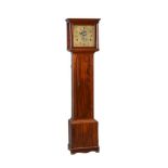 A George III fruitwood longcase clock, late 18th century, with thirty-hour movement, the 12inch