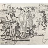Anthony Gross (1905-1984), 'Threshing', signed titled and numbered 25/50 in pencil, the plate
