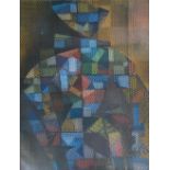 20th century, geometric figure, oil on canvas, 89x68cm Provenance: part of the contents of Stepleton