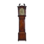 A mahogany longcase clock comprising associated George III elements, the eight-day bell striking