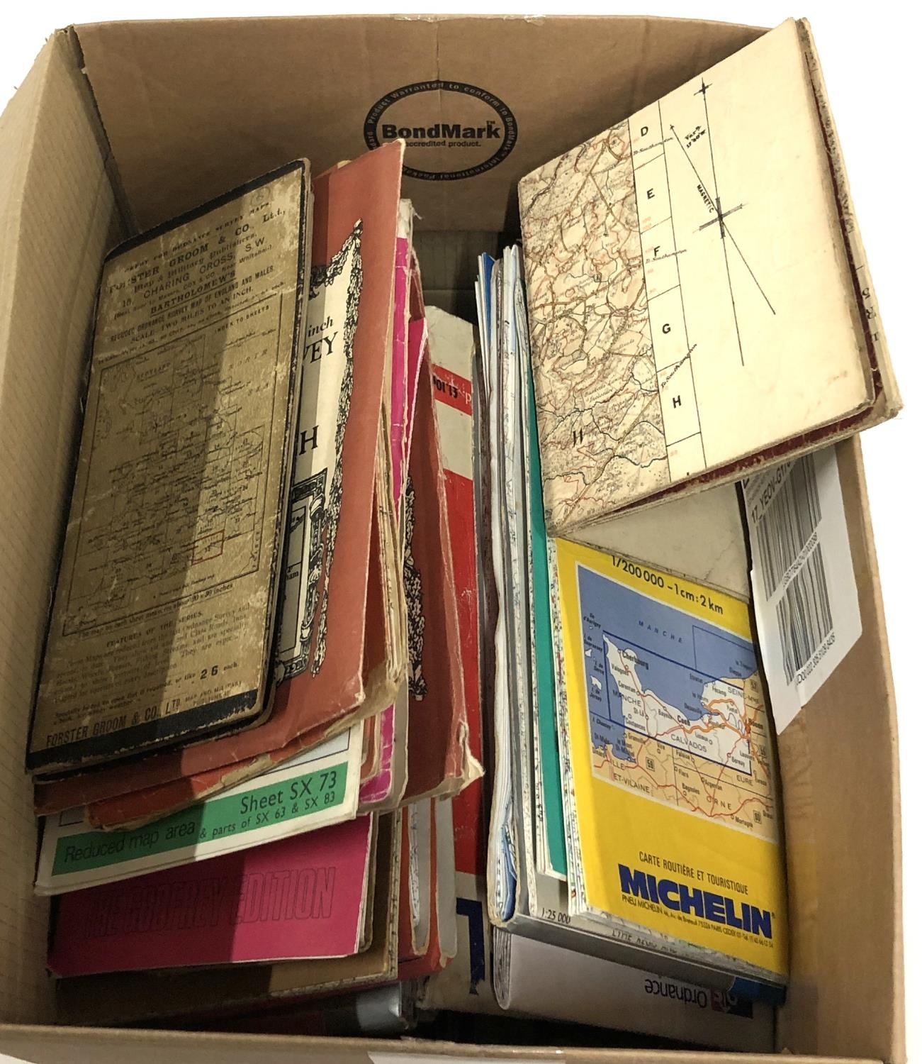 MAPS: A box of various mainly Ordnance Survey maps (Old modern and reproduction) to include at least