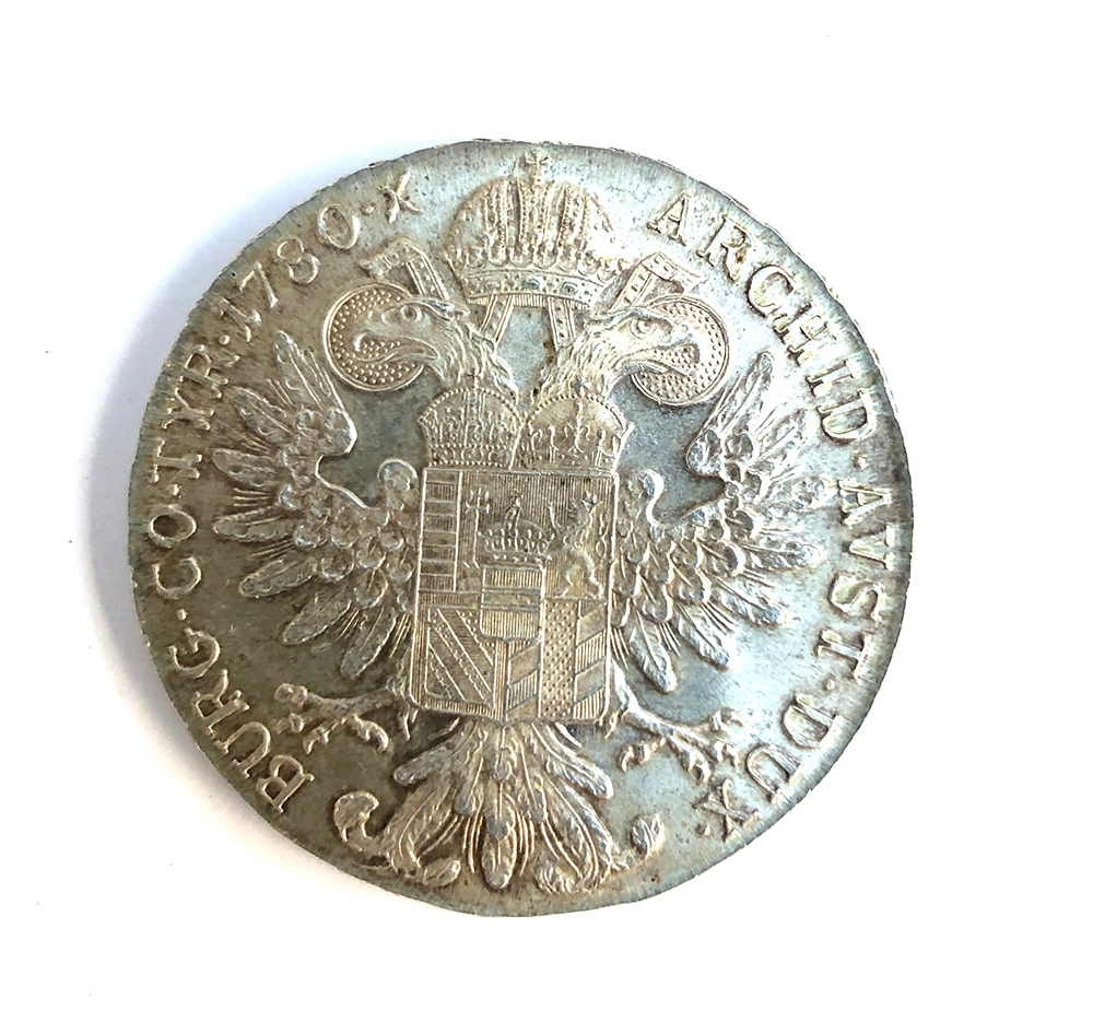 A 1780 Mother Theresa silver Thaler coin - Image 2 of 2