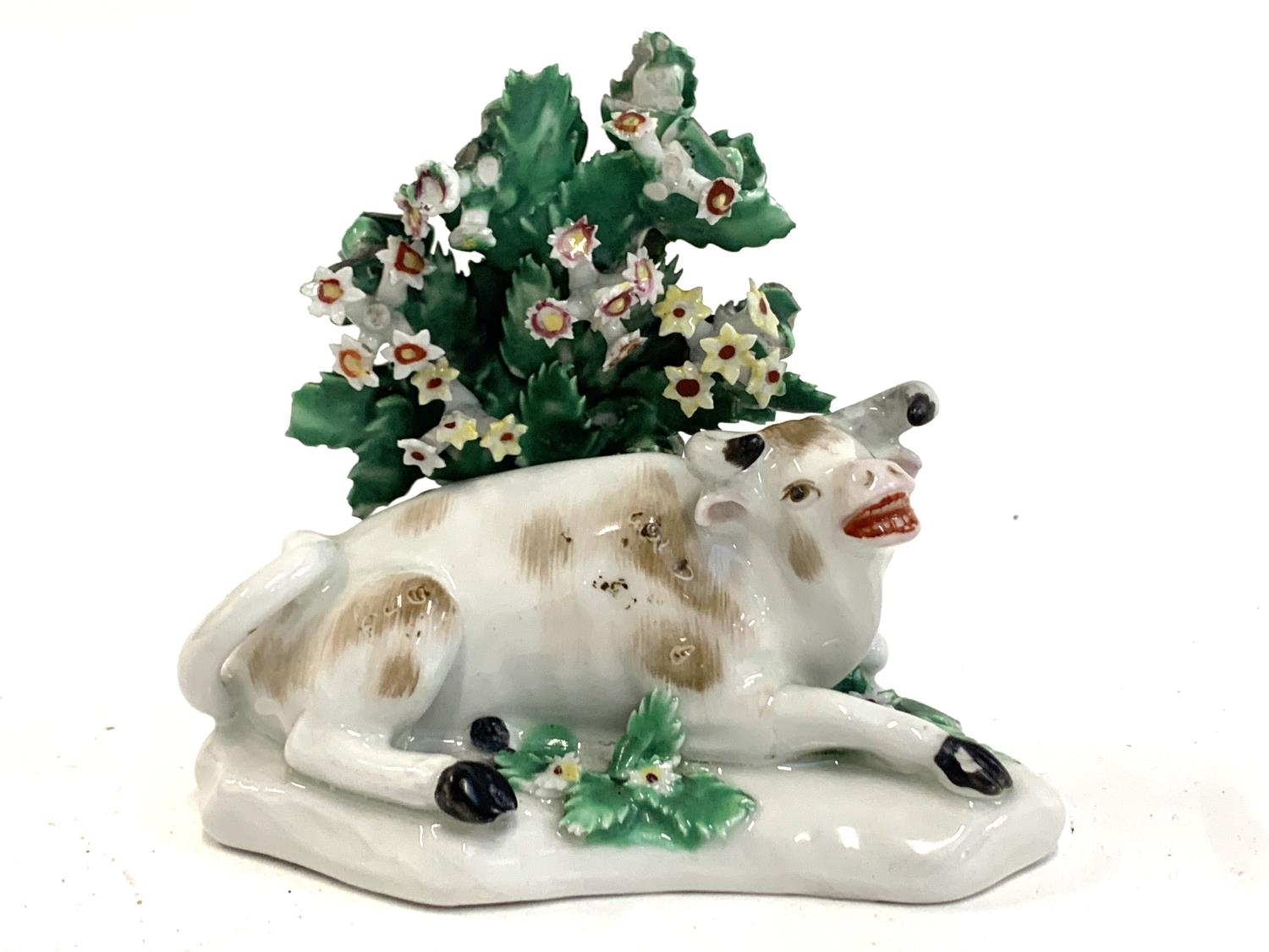 A small pair of Staffordshire deer with encrusted bocage; a similar pair of sheep; and a single - Image 4 of 7