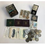 A quantity of British coins to include commemorative, festival of Britain 1951, £2 coins, 50p coins,