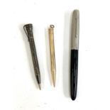 A rolled gold deluxe Lady Yard O Lette propelling pencil, together with a an Eversharp silver plated