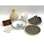 A mixed lot to include Royal Worcester 'Worcester Herbs' wild thyme fruit bowl, 32cmD, studio