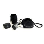 A Sony handycam DCR-SR35 camera, case and accessories