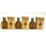 Three bottles of Haig's scotch whiskey 'Dimple Scots' 70% proof miniatures