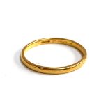 A 22ct gold wedding band, size L, approx. 1.8g