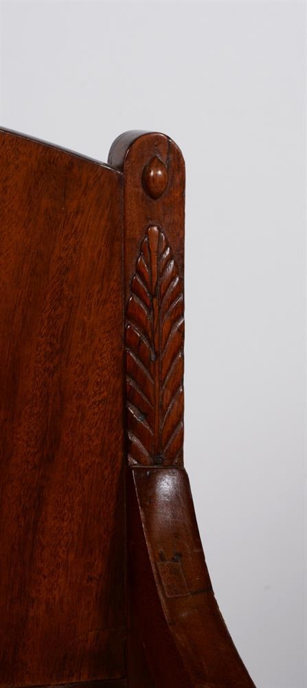 A pair of mahogany armchairs in Empire style, 19th century, each 89cm high - Image 3 of 4