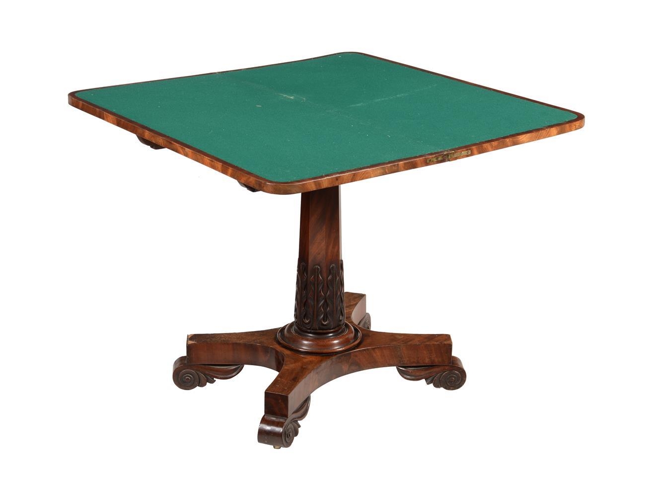 A William IV mahogany card table, circa 1835, 77cm high, 92cm wide, 45cm deep Provenance: from a - Image 2 of 3