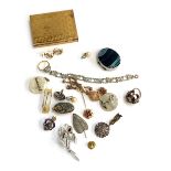 A mixed lot of jewellery to include a 925 Mexico sterling silver ring set with a large smoky quartz,