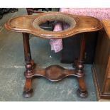 A Victorian mahogany wash bowl stand, 89x53x76cmH