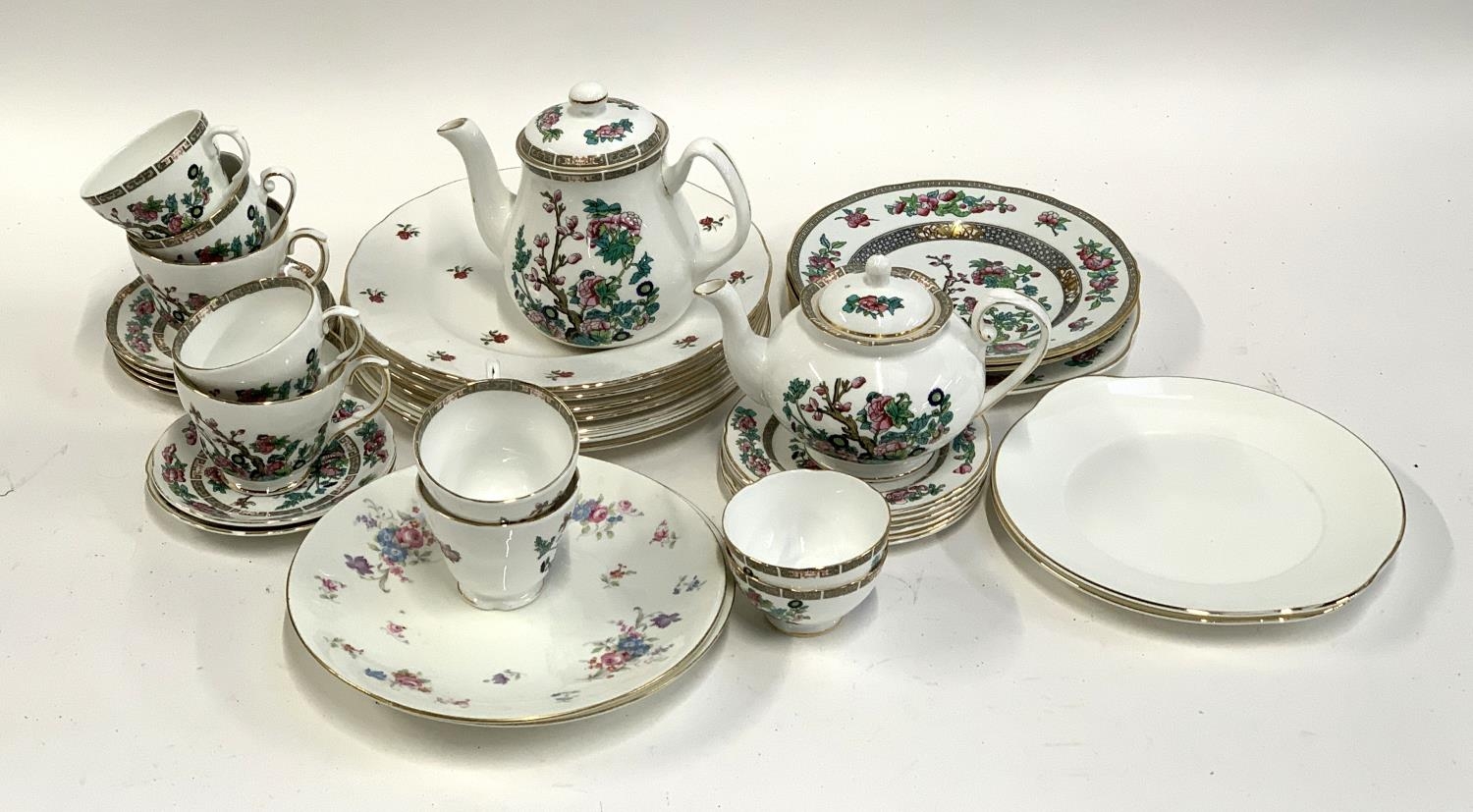 An Indian Tree part tea service, to include Royal Grafton, Mintons etc; Colclough plates etc