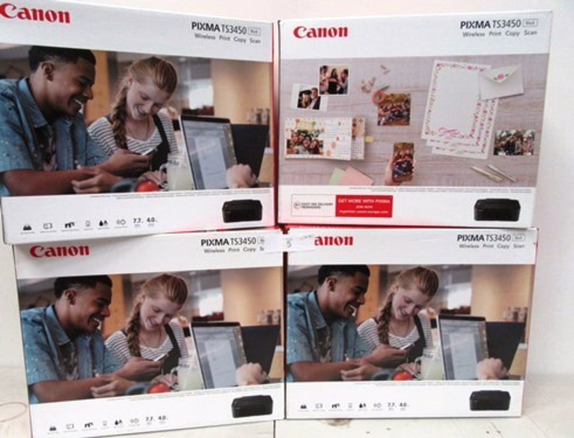 4 x Canon Pixma TS3450 printers - Sealed new in box (ES9)