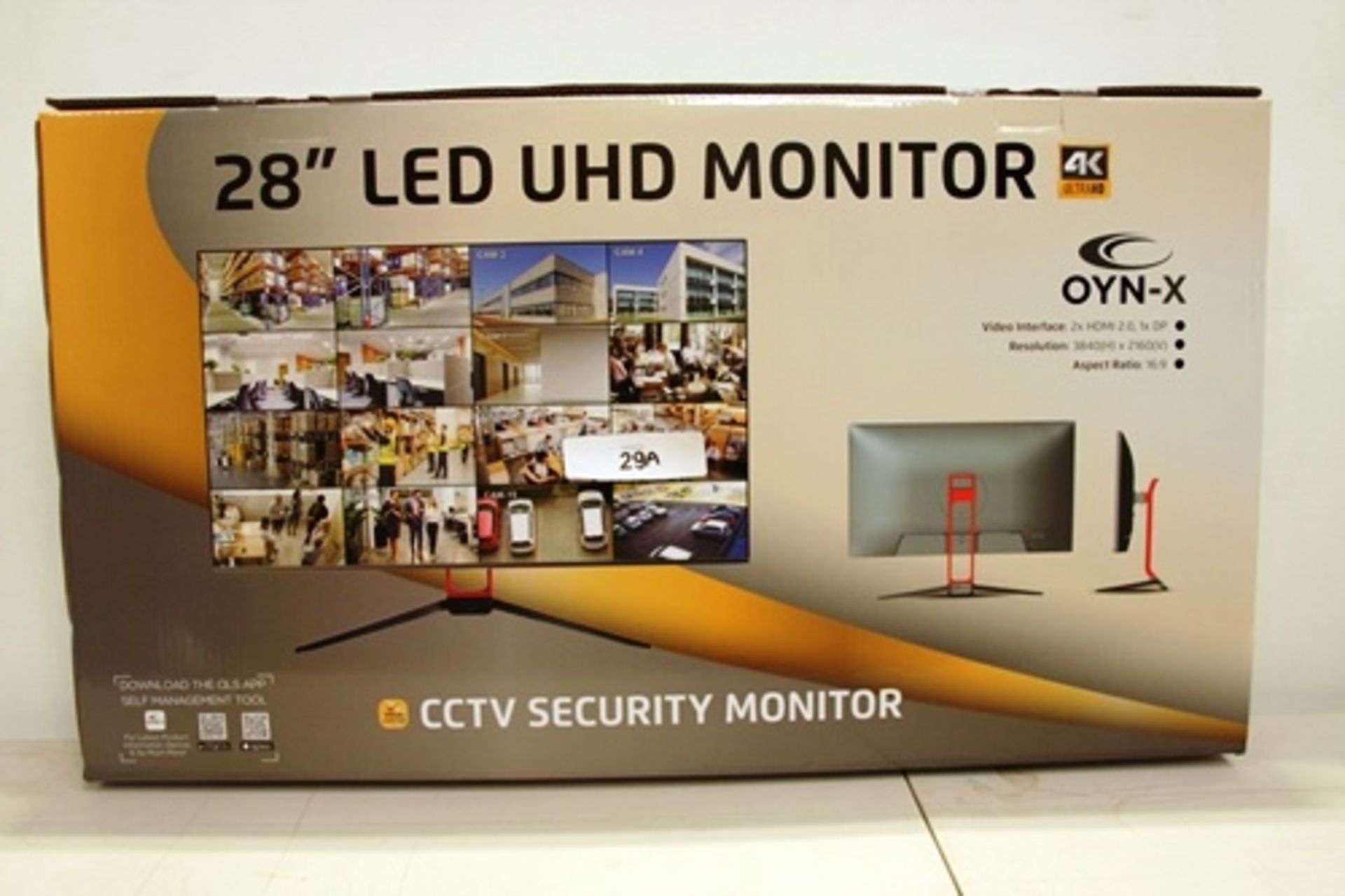 1 x OYN-X 28" LED UHD monitor, model LED4K28D-0 - New (ES8) - Image 2 of 2