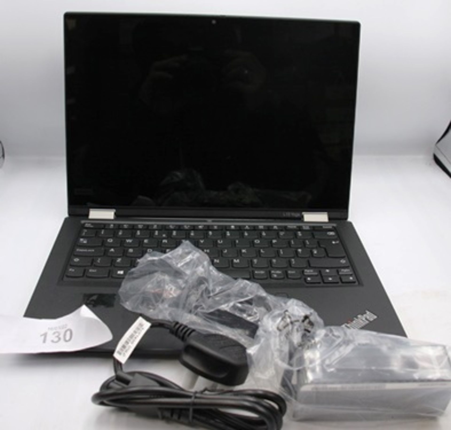 1 x Lenovo L13 Yoga laptop. Intel Core i5 processor, with power supply and box, hard drive removed -