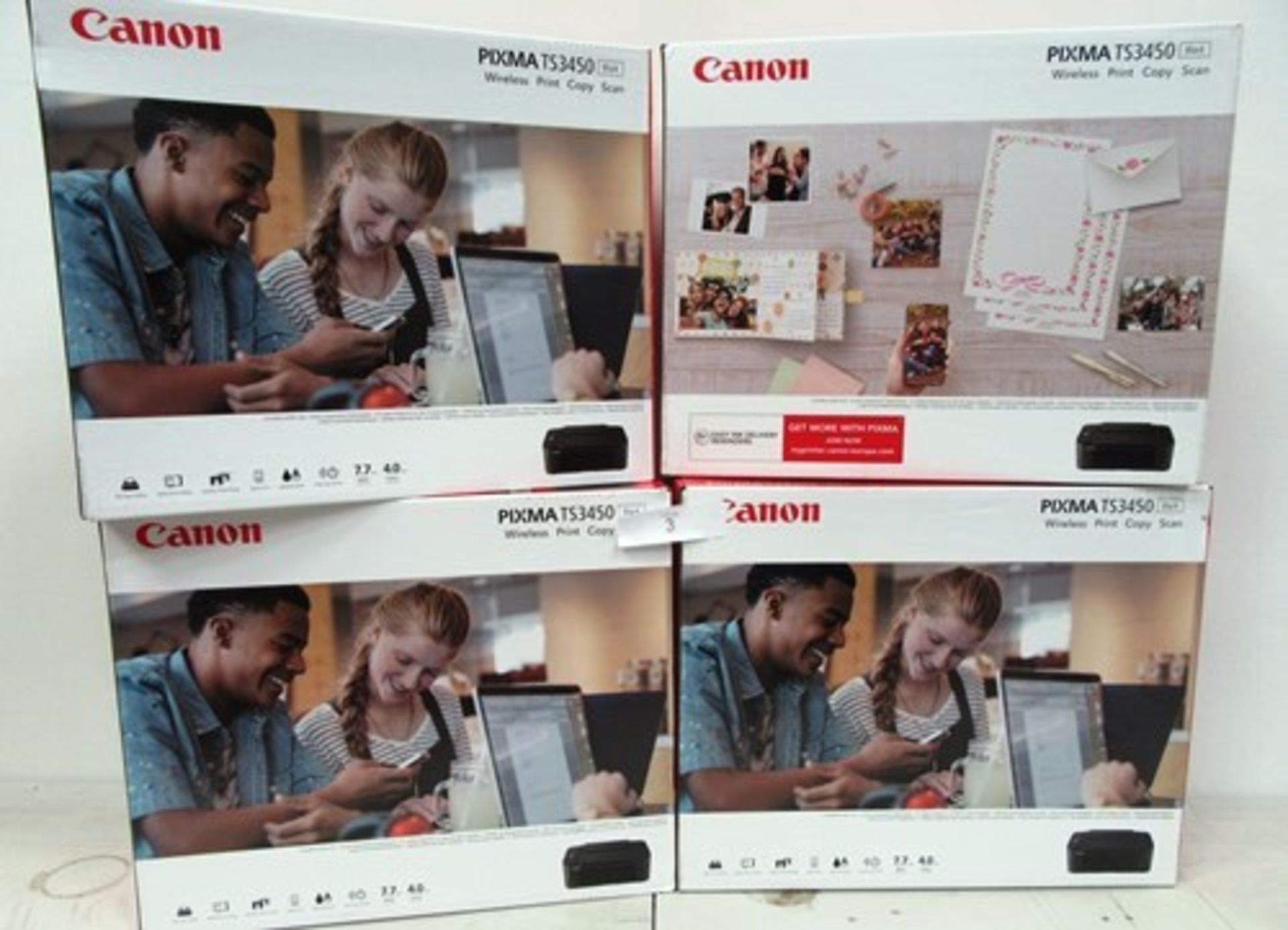 4 x Canon Pixma TS3450 printers - Sealed new in box (ES9)