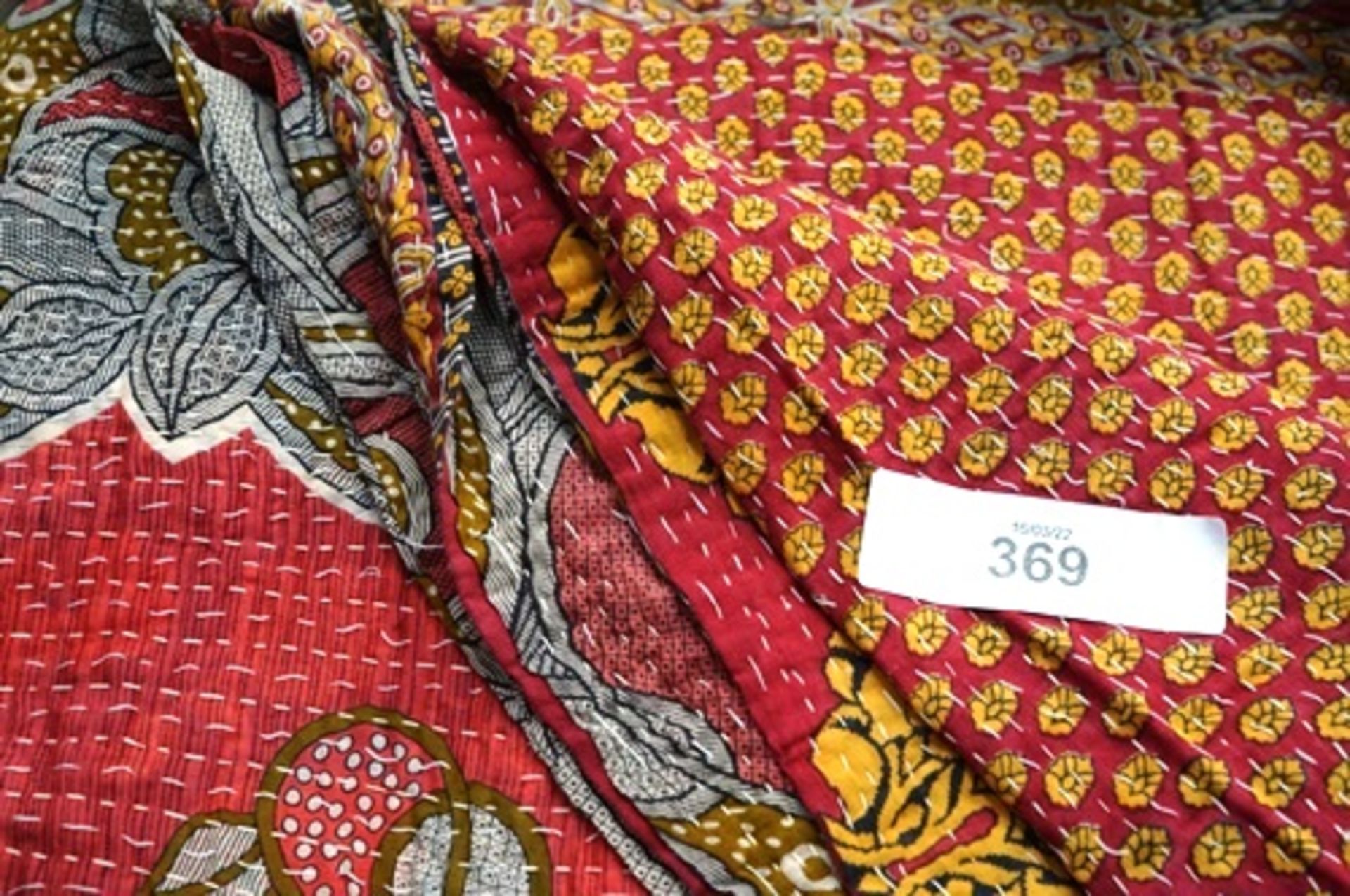 1 x Urban Outfitters reversible Vintage Kantha Throw, one size. -new with tags- (C8D).