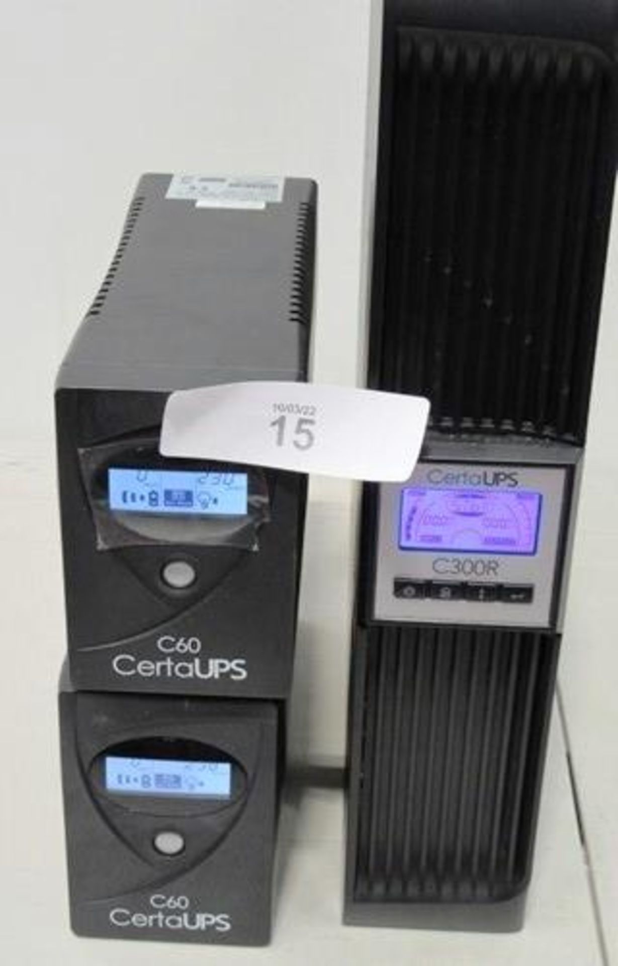 3 x central uninterruptable power units, modes C60 and C300R - Second-hand, power on, not fully