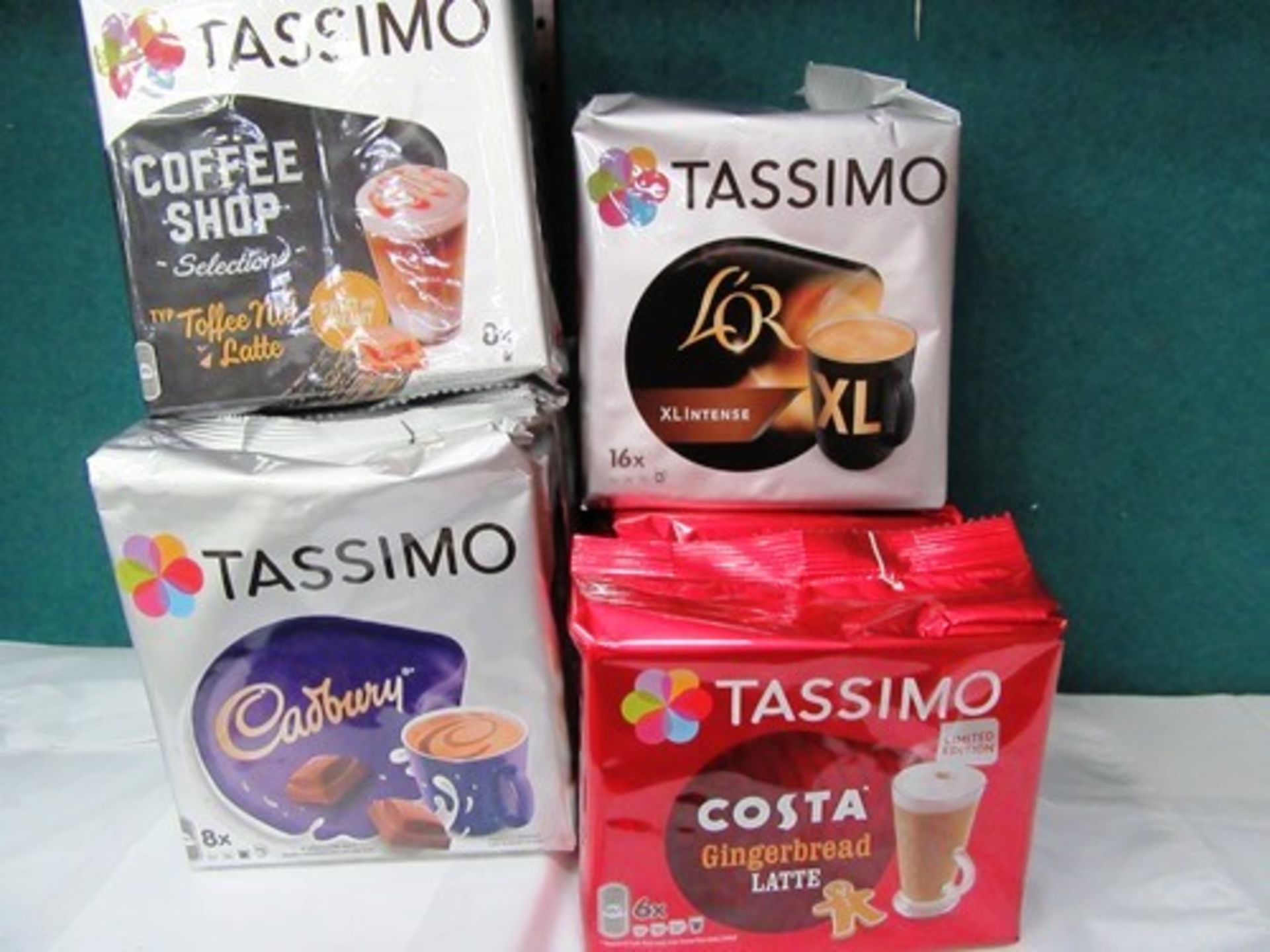 6 x boxes each containing 5 x 223.2g Tassimo products, to include L'or latte Macchiato, Creamer,