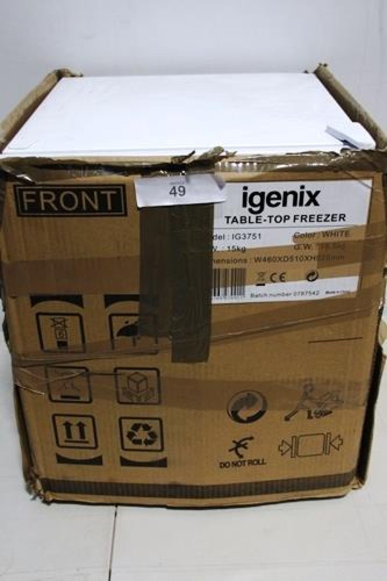 1 x Igenix table-top freezer, model IG3751 - New in box, box tatty, cosmetic damage to door (ES1) - Image 5 of 5