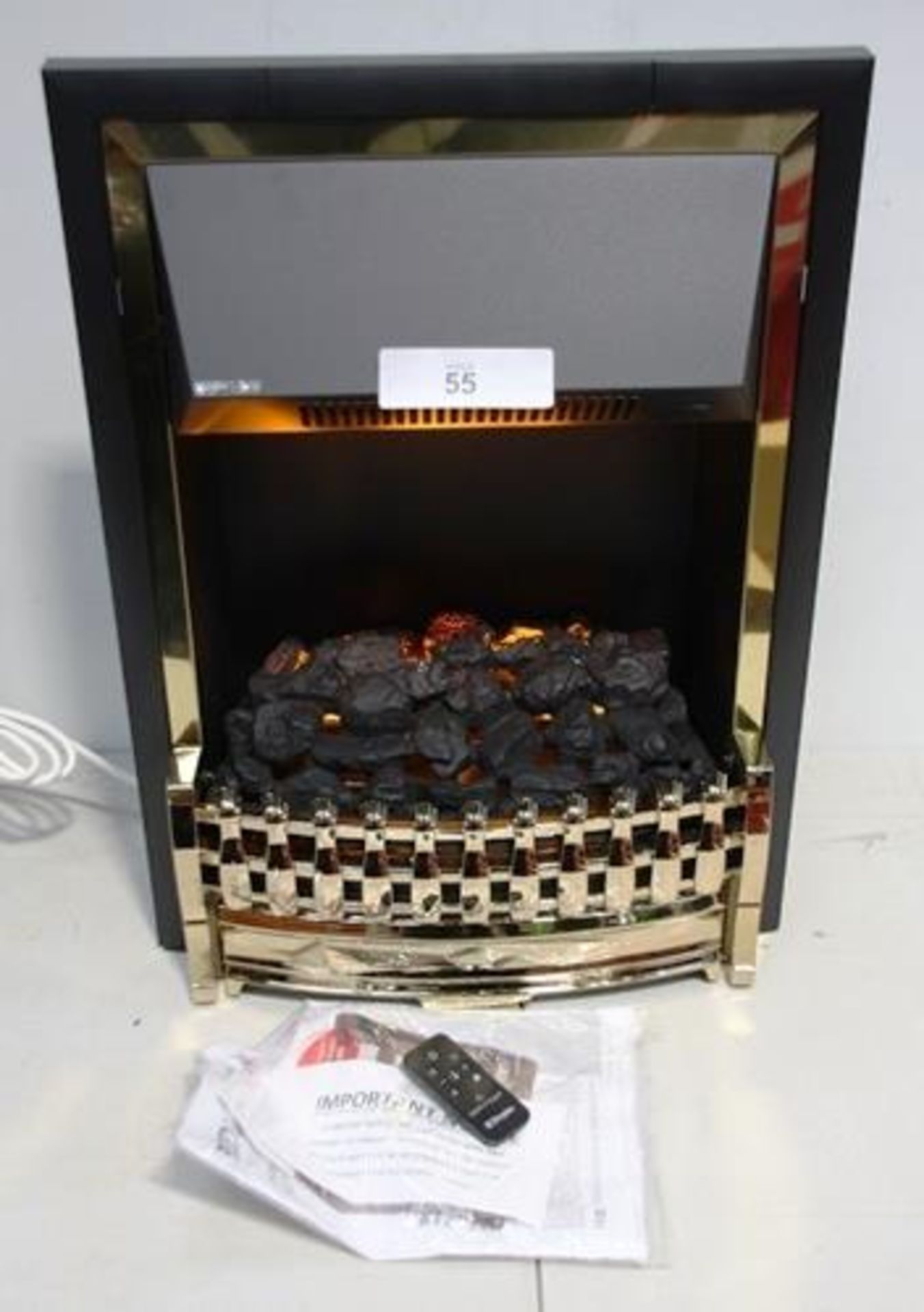 1 x Dimplex Optiflame Atherton electric fireplace, model ATH20 - New in box, box tatty, checked