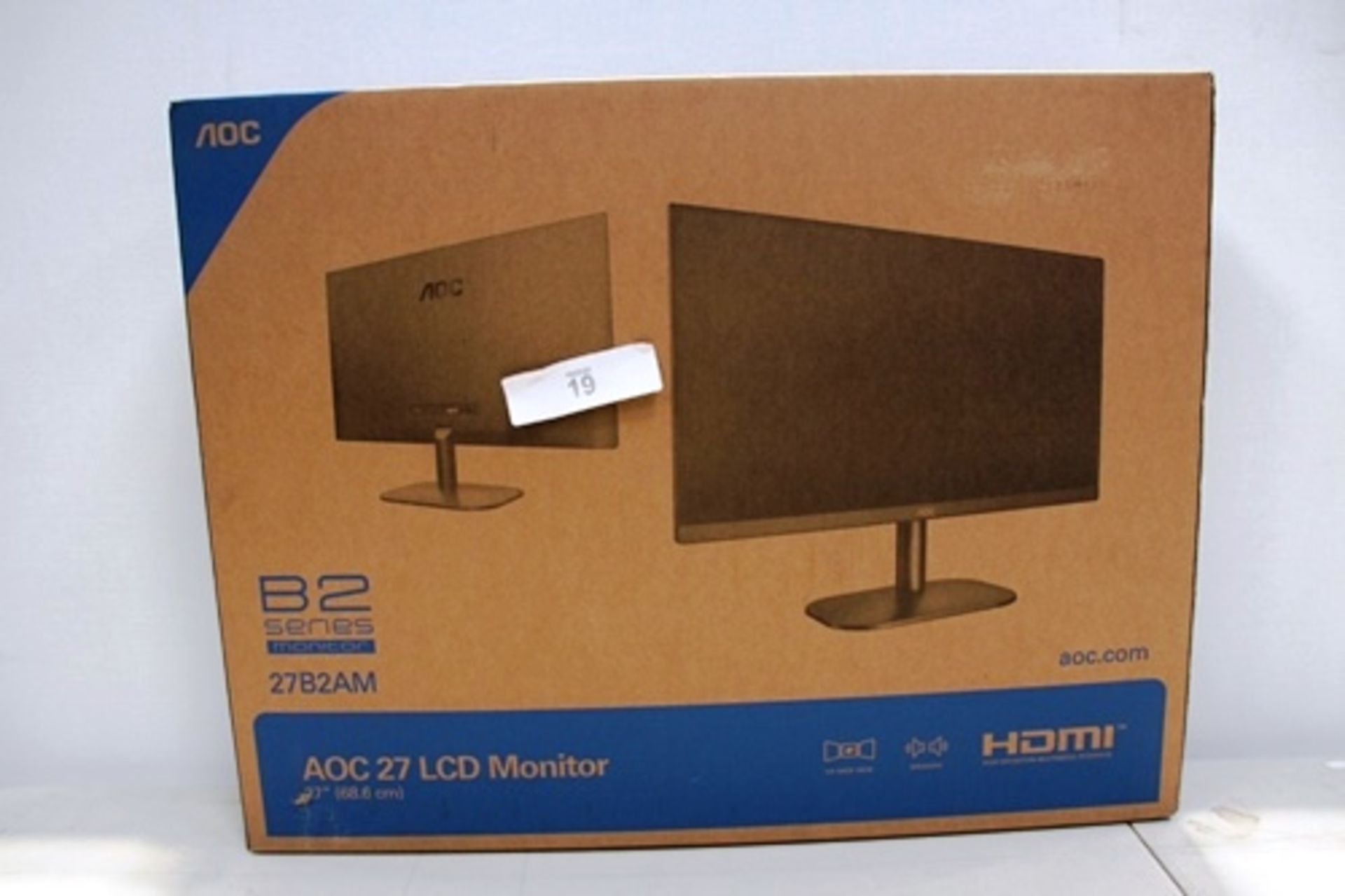 1 x AOC B2 Series LCD monitor, model 27B2AM - Sealed new in box (ES8)