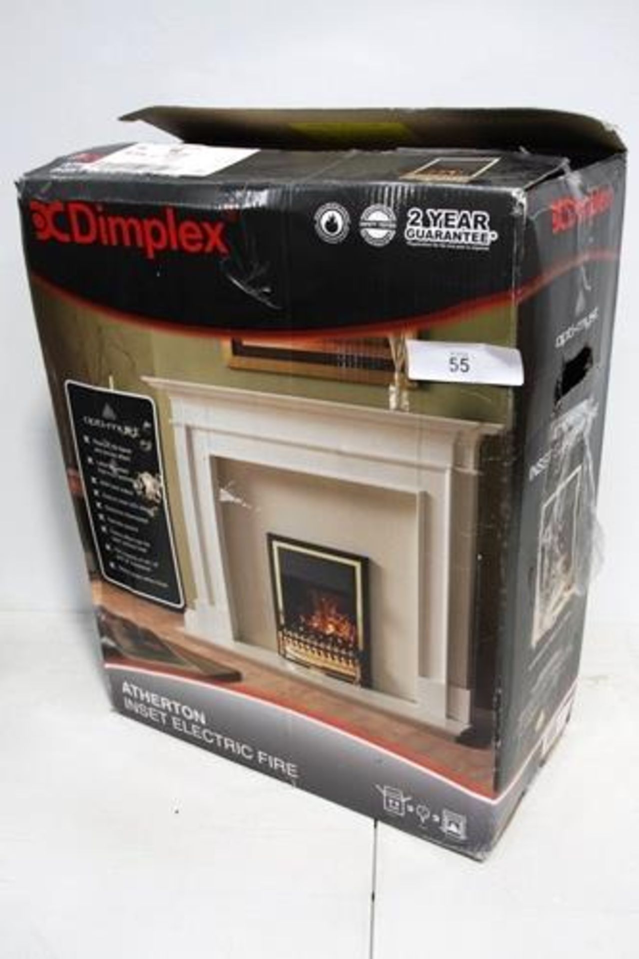 1 x Dimplex Optiflame Atherton electric fireplace, model ATH20 - New in box, box tatty, checked - Image 3 of 4