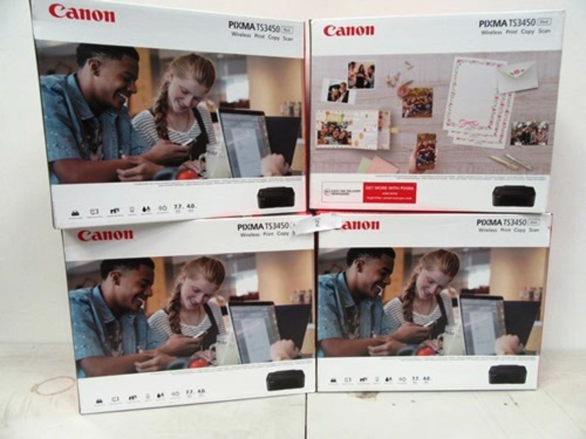 4 x Canon Pixma TS3450 printers - Sealed new in box (ES9)
