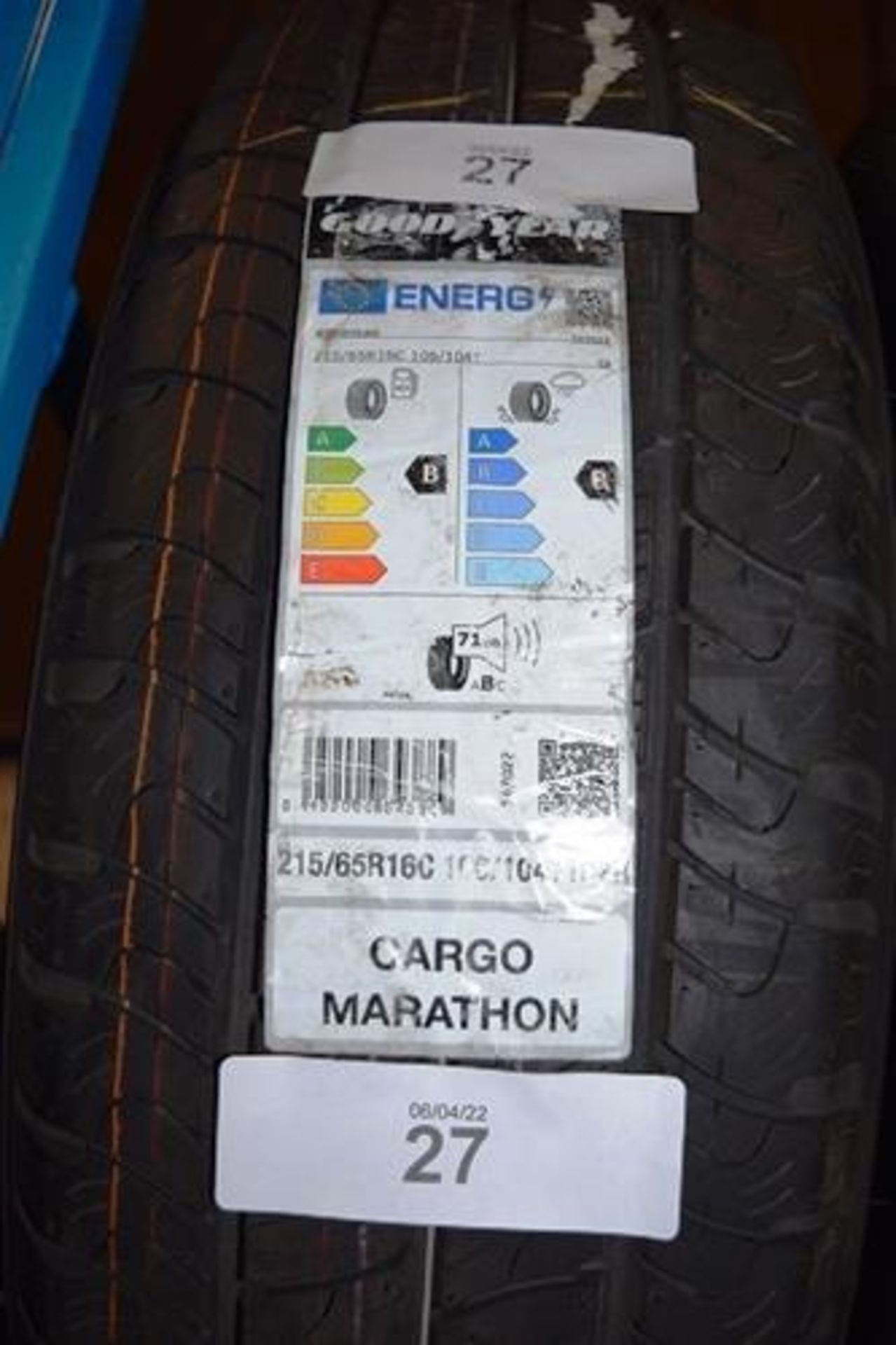 1 x Goodyear Cargo Marathon tyre, size 215/65R16C 106/104T 102H - New with label (GS4)