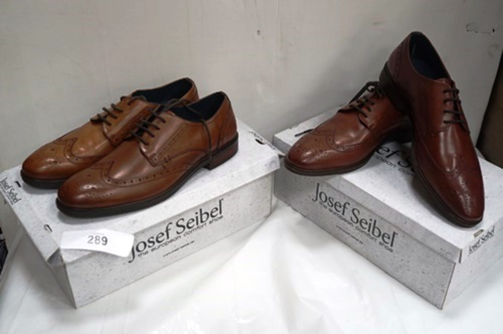 2 x pairs of Josef Seibel men's Johnathon brogues, EU sizes 41 and 42, and 4 x pairs of Toni Pons