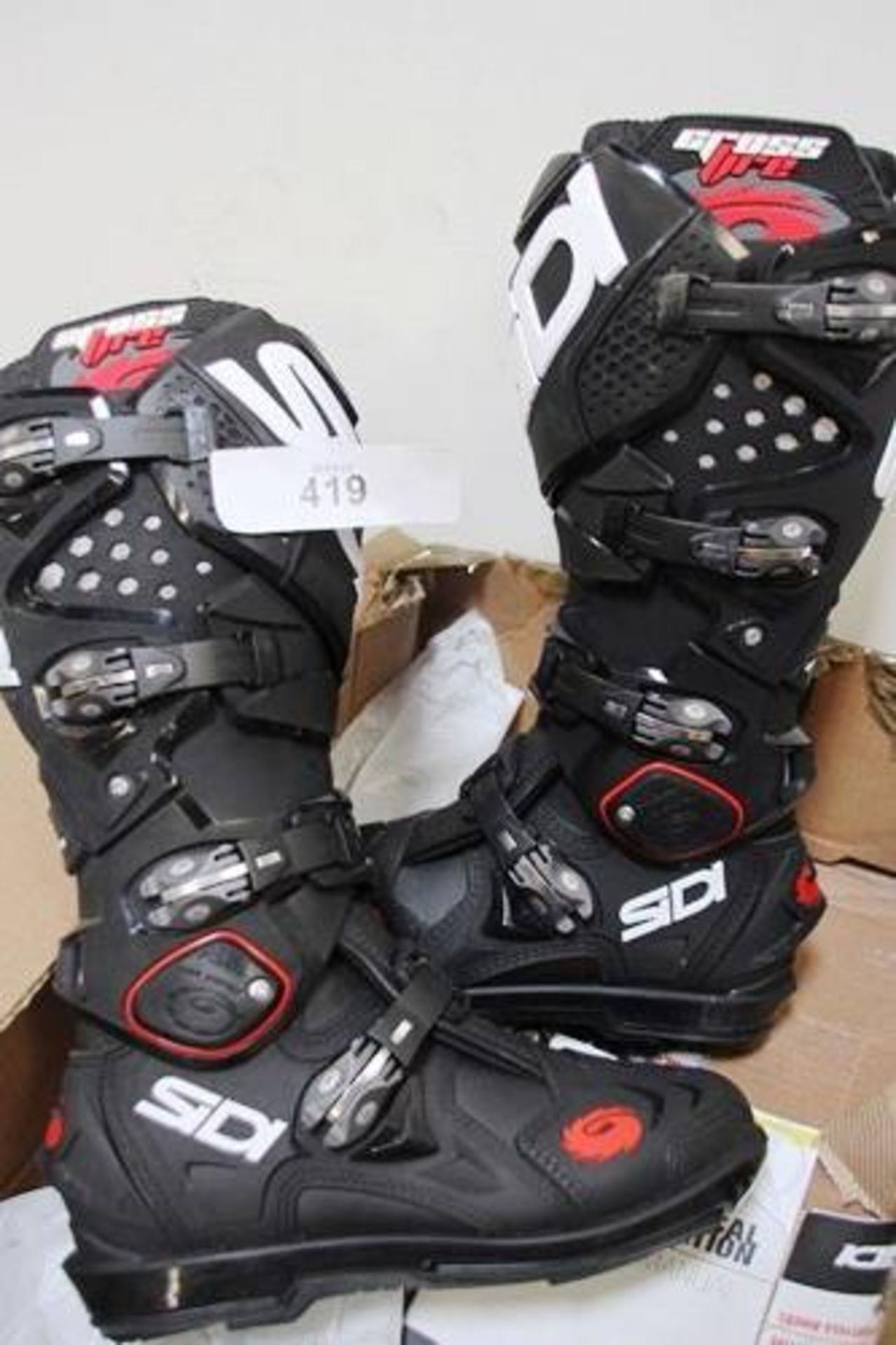 1 x pair of Sidi Crossfire black motorcycle boots, UK size 7 - New in box, box tatty (GS17) - Image 2 of 2
