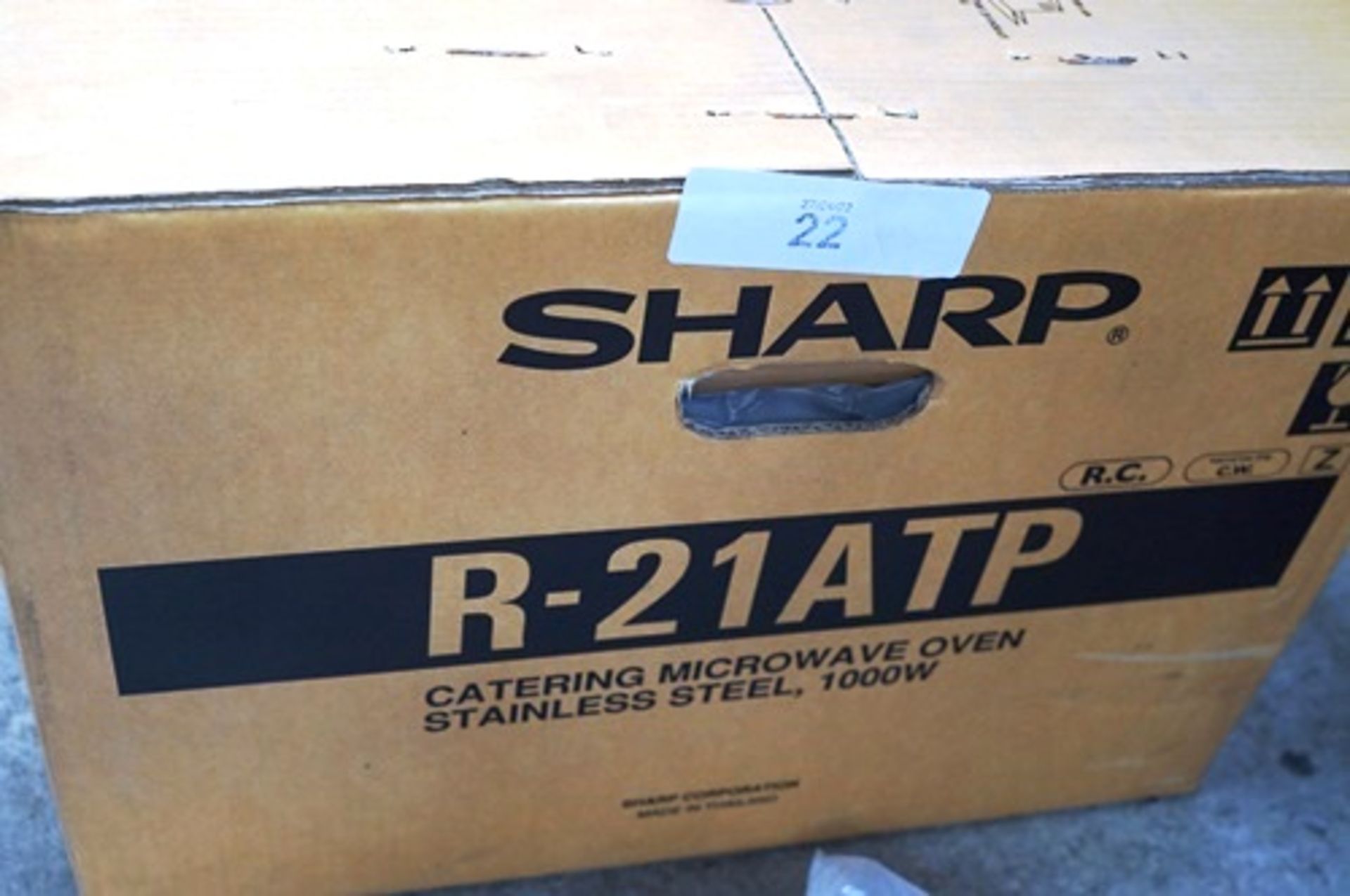 1 x Sharp R-21ATP 1000W commercial microwave, model MIC003R-21ATP - Sealed new in box (ES2) - Image 2 of 2