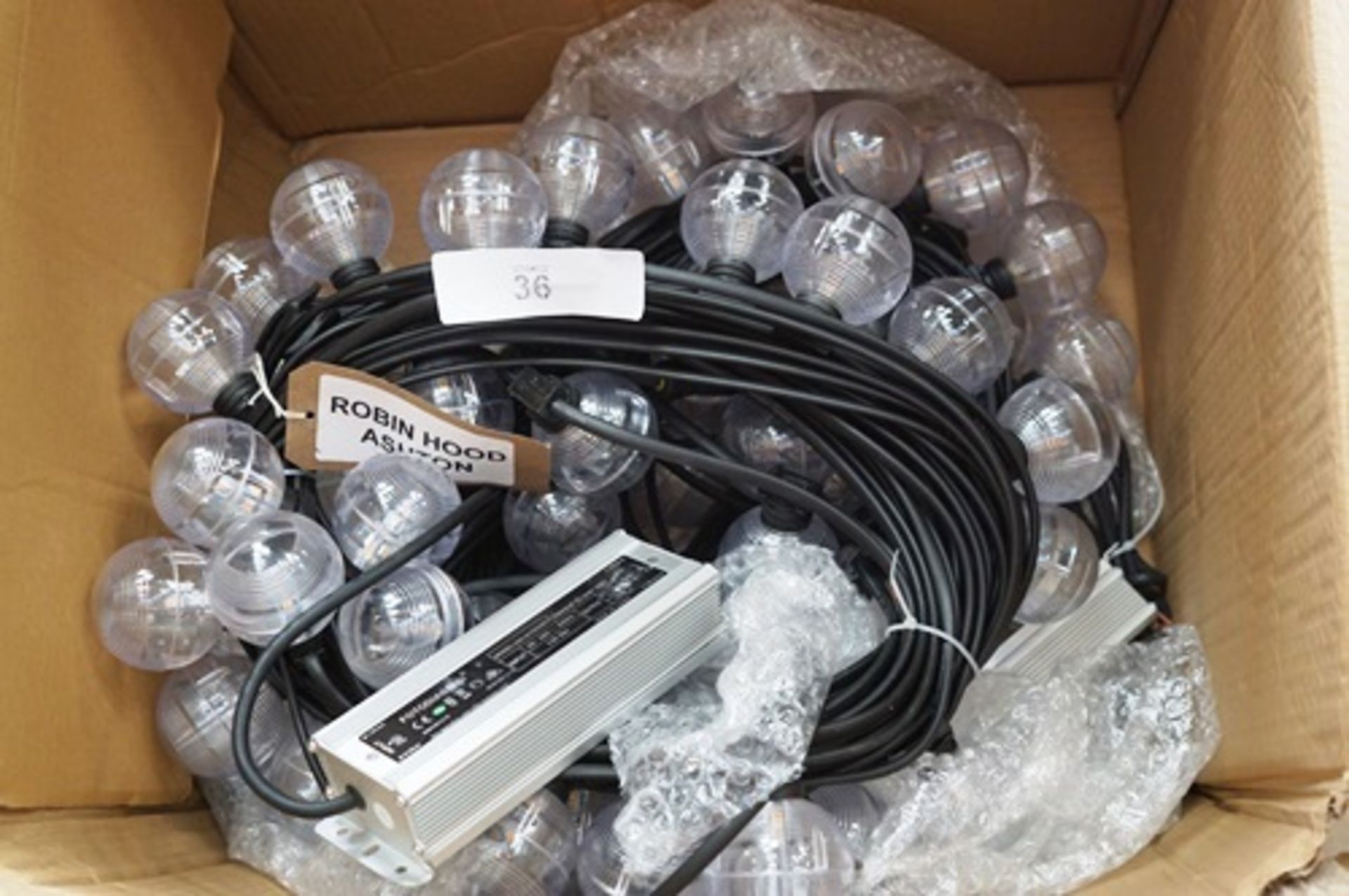 2 x Maxi LED 24V, 25m LED Festoon string lights with 240V controller, ultra-bright - New (ES2) - Image 2 of 3