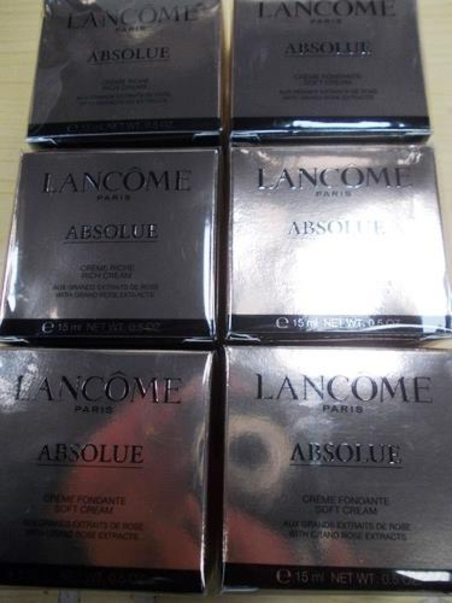6 x 15ml Lancôme Absolue creams - Sealed new in pack (C9B)
