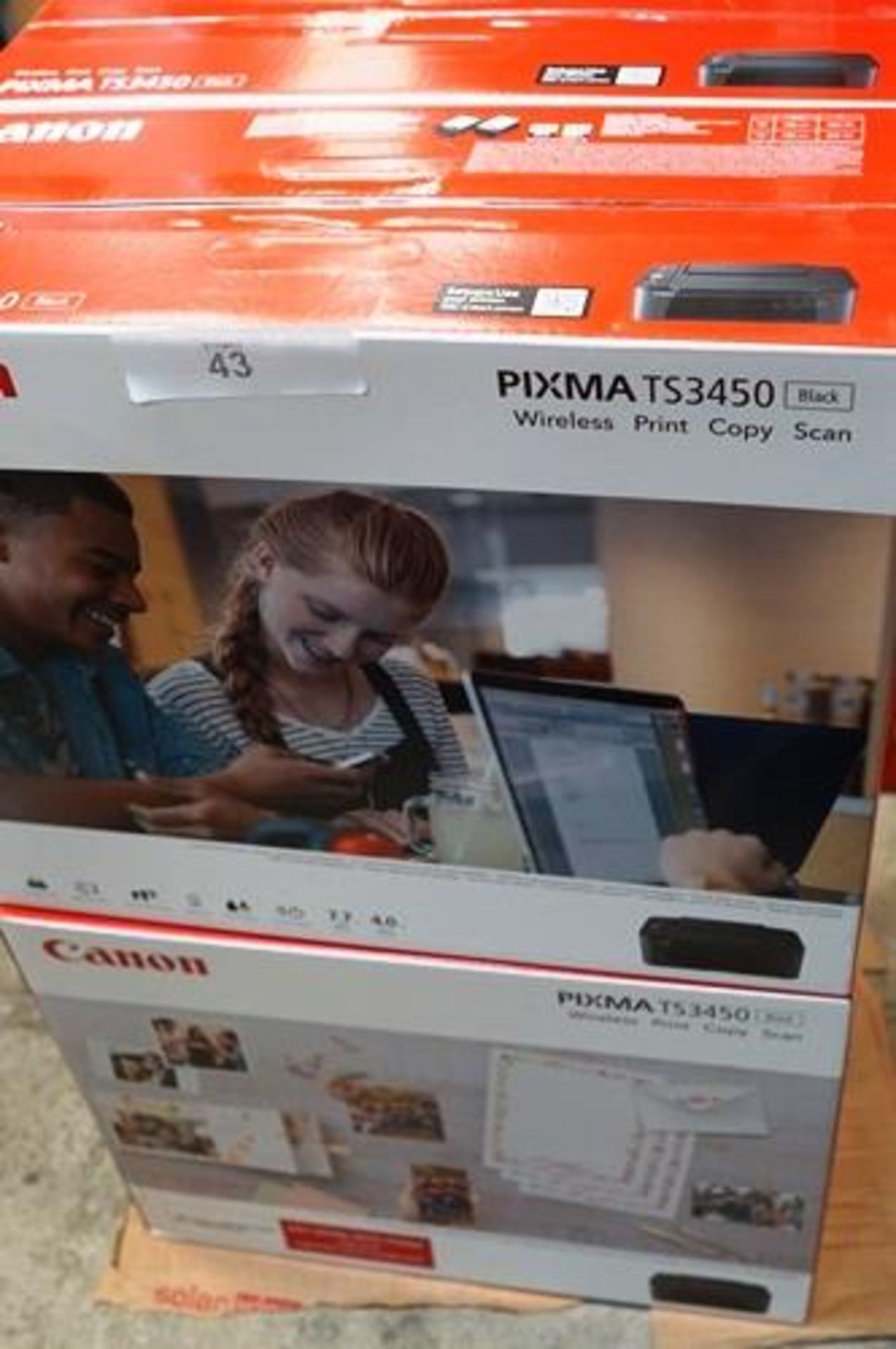4 x Canon Pixma TS3450 printers - Sealed new in box (ES8)