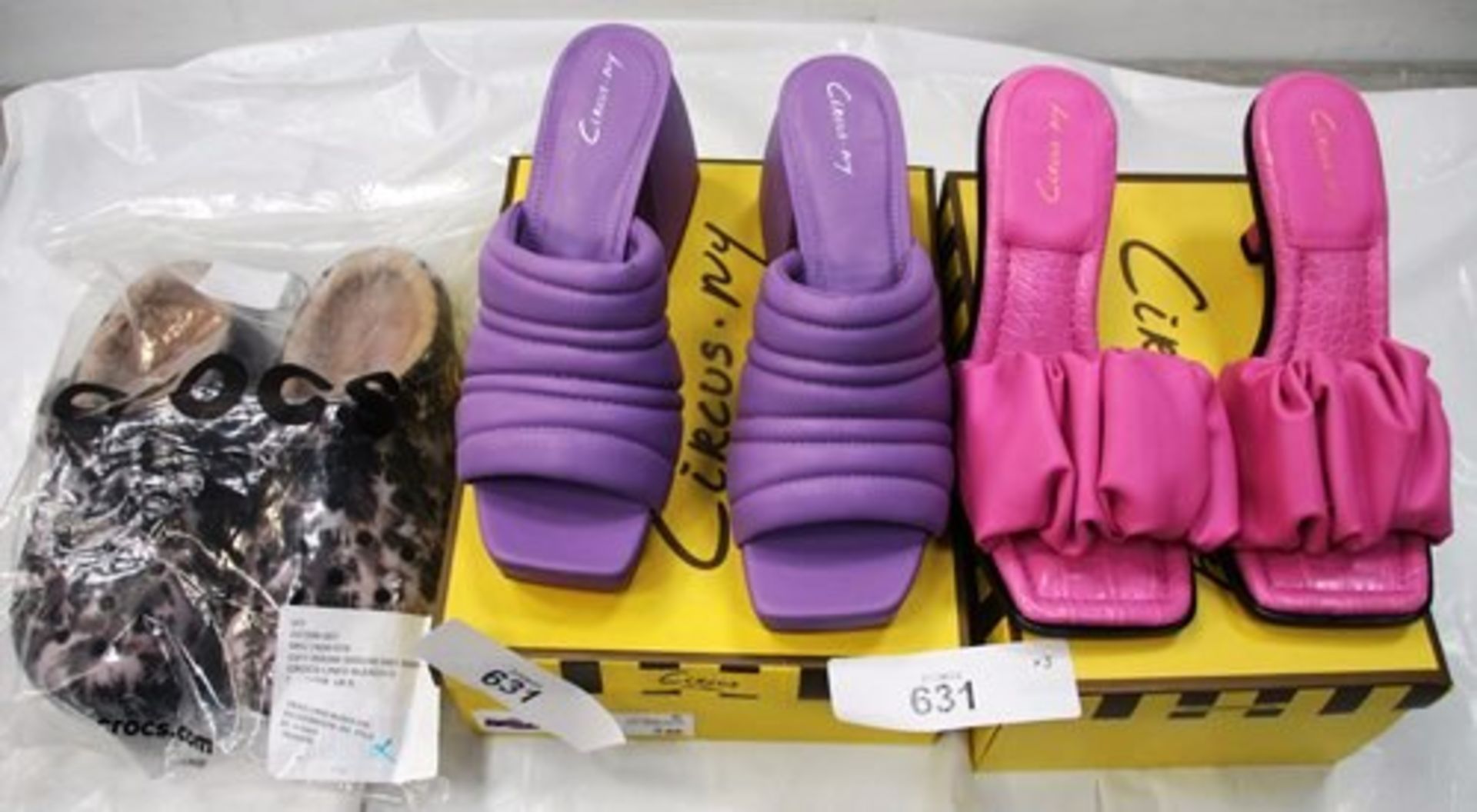 2 x Circus Ladies mules, 1 x slade pink size 6 and 1 x Marlie Lilac size UK 6 together with 1 x